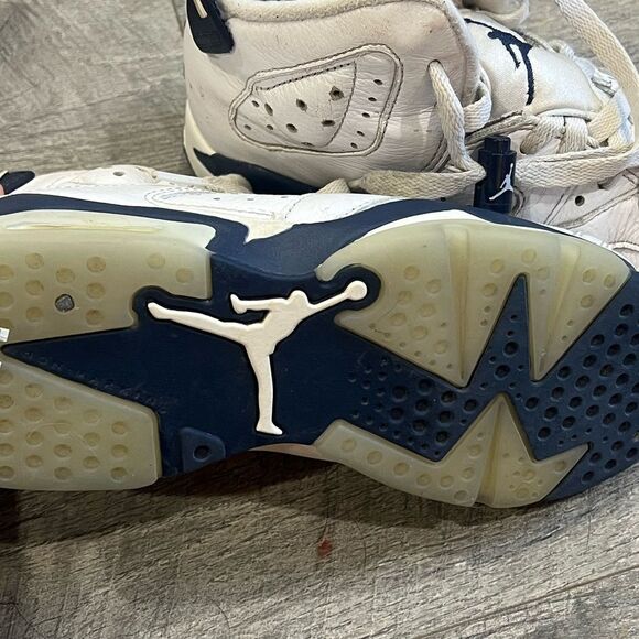 Nike Air Jordan 6 VI Retro Midnight Navy 2022 White Size 5.5Y - Picture 4 of 5
